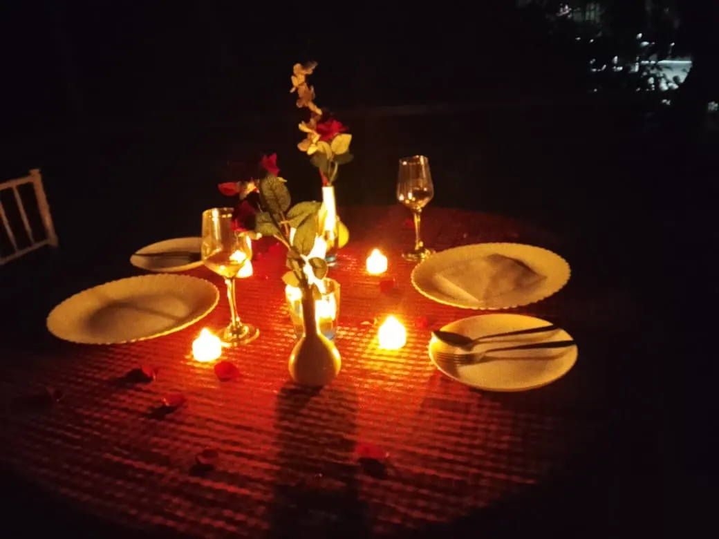 Celebrate Anniversary at WildDunes Eco Resort Konark with a candle light decoration