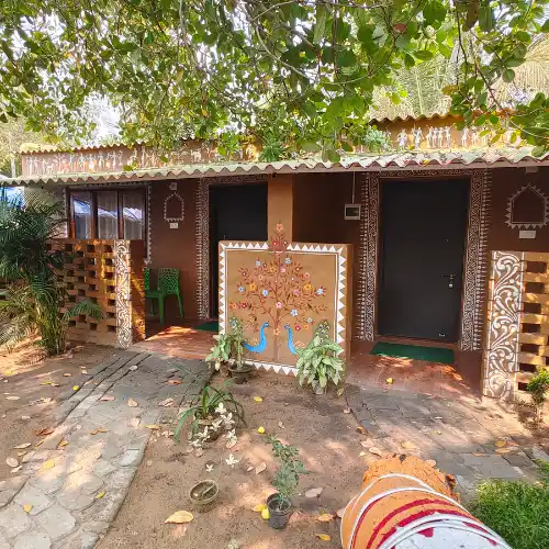 Outdoor view of an Executive Cottage at WildDunes Eco Resort, Konark