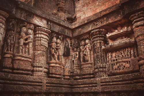 Monument Konark Sun Temple near WildDunes Resort near Puri Konark Marine Drive