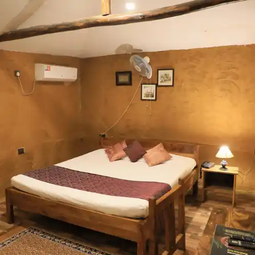 Mud cottage at WildDunes Eco Resort in Konark