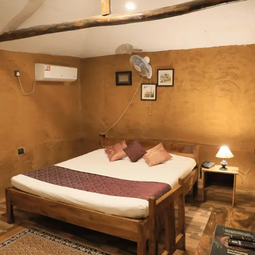 Traditional Mud Cottage room at WildDunes Eco Resort Konark